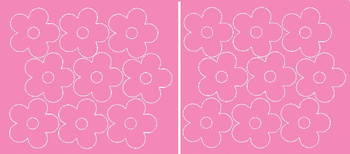 Naklejka na ścianę kwiaty naklejki kwiatki 18 szt różowy matowy