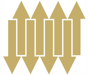 Naklejka strzałki 30x10 cm 8 sztuk naklejki złoty matowy