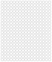 Koła grochy samoprzylepne 1 cm przezroczyste z połyskiem 357 szt