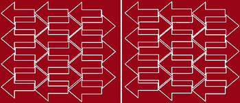 Naklejka strzałki 7x4,5cm 42 sztuki naklejki czerwony matowy