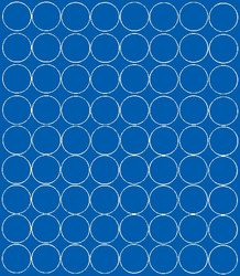 Naklejka koła 5 cm naklejki kółka kropki 72 szt niebieski połysk