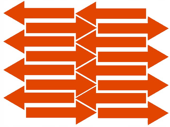 Naklejka strzałki 20x7 cm 16 sztuk naklejki pomarańczowy połysk