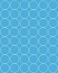 Naklejki koła 6 cm kółka grochy kropki 48 szt. jasnoniebieski z połyskiem