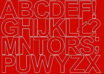 Naklejka litery samoprzylepne 8 cm naklejki czerwony z połyskiem