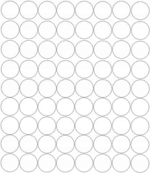 Naklejka koła 5 cm naklejki kółka kropki 72 sztuki biały matowy