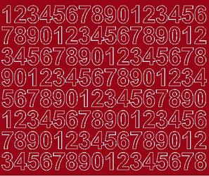 Naklejka cyfry samoprzylepne 2 cm naklejki ciemno czerwony połysk