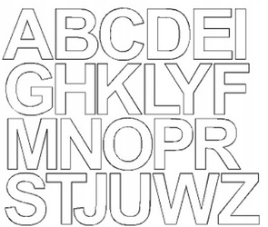 Naklejka litery samoprzylepne 4,5 cm naklejki biały matowy
