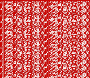 Naklejka cyfry samoprzylepne 1,5 cm naklejki czerwony matowy