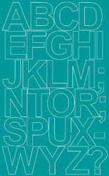 Naklejka litery samoprzylepne 12 cm naklejki turkusowy matowy