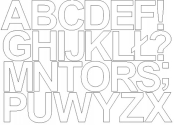 Naklejka litery samoprzylepne 8 cm naklejki biały matowy