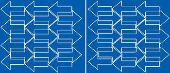 Naklejka strzałki 7x4,5cm 42 szt naklejki niebieski z połyskiem