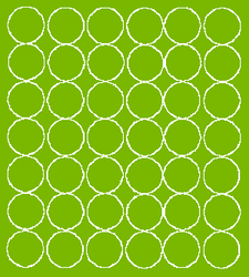 Naklejki koła 3 cm kółka grochy kropki 42 szt. limonkowy zielony z połyskiem