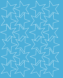 Naklejki gwiazdki 12 cm gwiazdy samoprzylepne 24 szt. jasnoniebieski z połyskiem