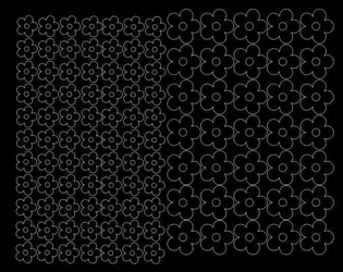 Naklejka na rower kask kwiaty kwiatki 112 szt czarny z połyskiem