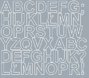 Naklejki litery samoprzylepne 3 cm srebrny z połyskiem