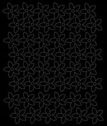 Naklejka na ścianę kwiaty 3 cm kwiatki 48 szt czarny połysk