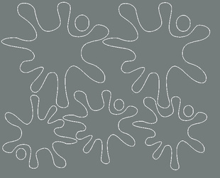 Naklejka maskująca naklejki kleksy szary matowy 70 mikronów.