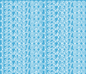 Naklejki cyfry samoprzylepne 1,5 cm jasnoniebieski z połyskiem