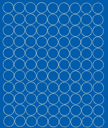 Naklejka koła 4 cm naklejki kółka kropki 99 szt niebieski matowy