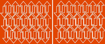 Naklejka strzałki 5x3cm 72 sztuki naklejki pomarańczowy matowy