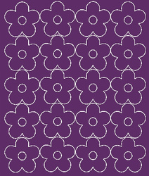 Naklejka na ścianę kwiaty kwiatki 20 szt fioletowy połysk