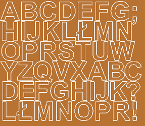 Naklejki litery samoprzylepne 3 cm miedziany matowy