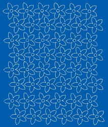 Naklejka na ścianę kwiaty 3 cm naklejki 48 szt niebieski matowy