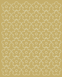 Naklejka na ścianę kwiaty 3 cm kwiatki 48 sztuk złoty połysk