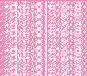 Naklejka cyfry samoprzylepne 1,5 cm naklejki różowy połysk