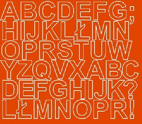 Naklejka litery samoprzylepne 3 cm naklejki pomarańczowy połysk