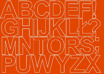 Naklejka litery samoprzylepne 8 cm naklejki pomarańczowy połysk