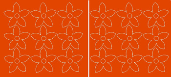 Naklejka na ścianę naklejki kwiatki 18 szt. pomarańczowy połysk