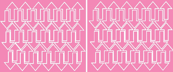 Naklejka strzałki strzałka 5x3cm 72 sztuki naklejki różowy matowy