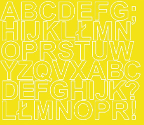 Naklejka litery samoprzylepne 3 cm naklejki żółty matowy