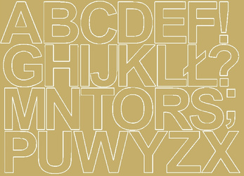 Naklejka litery samoprzylepne 8 cm naklejki złoty z połyskiem