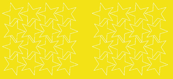 Naklejki gwiazdki 6 cm gwiazdy samoprzylepne 32 szt. żółty matowy
