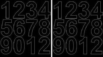 Naklejka cyfry samoprzylepne 7 cm naklejki czarny matowy