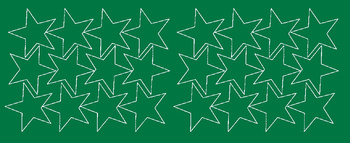 Naklejki gwiazdki 7 cm gwiazdy samoprzylepne 24 szt. zielony z połyskiem