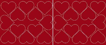 Naklejki serca walentynki 7 cm 24 sztuki ciemno czerwony połysk