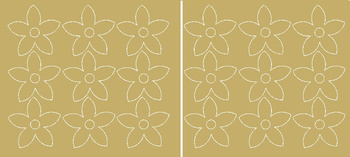 Naklejka na ścianę kwiaty naklejki kwiatki 18 sztuk złoty matowy