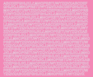 Naklejka litery samoprzylepne 7 mm naklejki różowy połysk