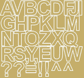 Naklejka litery samoprzylepne 4 cm naklejki z folii złoty matowy