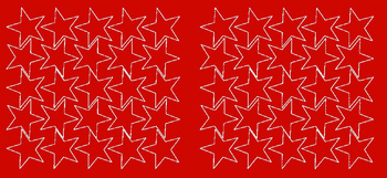 Naklejki gwiazdki 5 cm gwiazdy samoprzylepne 50 szt. czerwony matowy