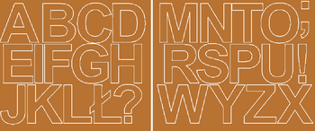 Naklejki litery samoprzylepne 6 cm miedziany matowy