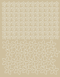 Naklejka na rower kask kwiaty kwiatki 120 sztuk beżowy matowy