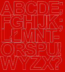 Naklejka litery samoprzylepne 10 cm naklejki czerwone z połyskiem