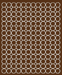 Naklejka koła 1,5 cm naklejki kółka kropki 180 szt brązowy matowy