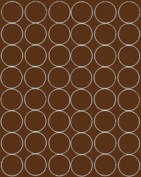 Naklejka koła 6 cm naklejki kółka kropki 48 sztuk brązowy mat