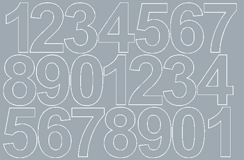 Naklejki cyfry samoprzylepne 10 cm srebrny z połyskiem