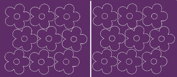 Naklejka na ścianę okno kwiaty naklejki kwiatki 18 sztuk fioletowy matowy